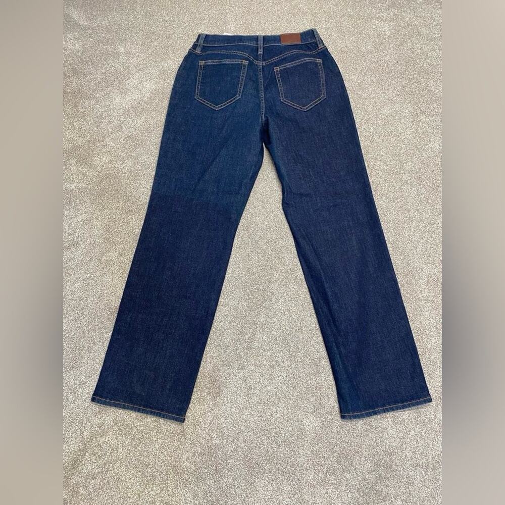authentic flattering traditional modern Lands End high rise straight jean size 8